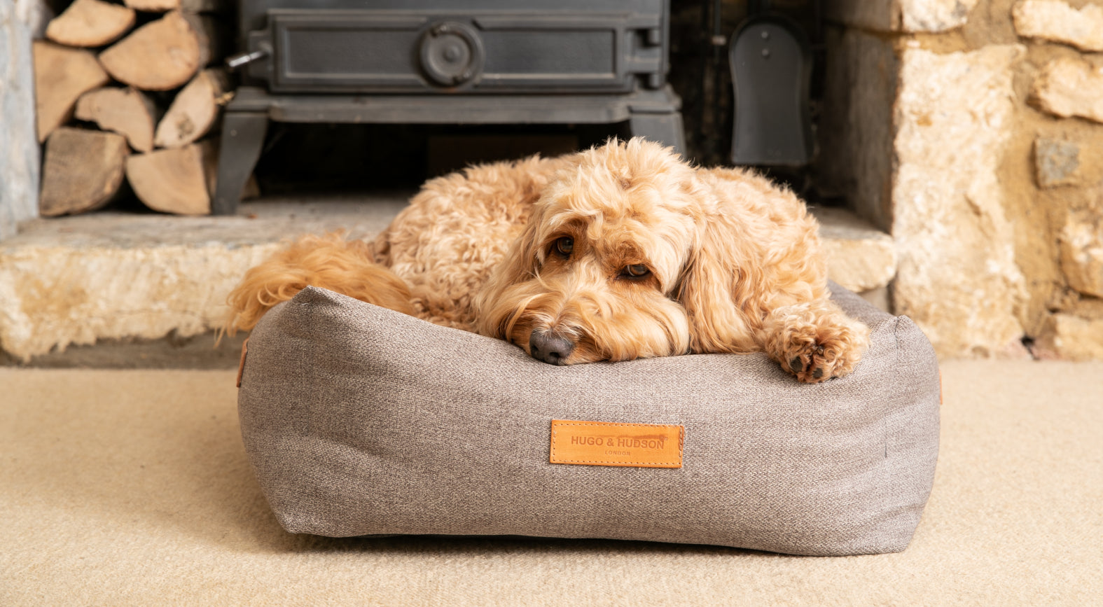 Luxury Fabric Dog Bed Hugo & Hudson London