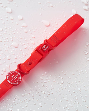 Waterproof Dog Lead - Red Water Drops