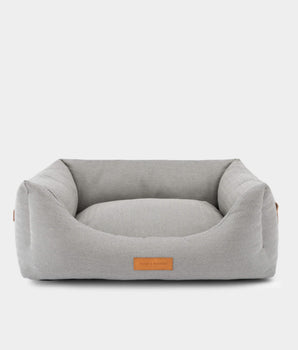 Luxury Dog Bed - Grey Herringbone