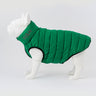 Reversible Dog Puffer Jacket - Dark Green and Gray
