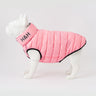Reversible Dog Puffer Jacket - Light Pink and Gray
