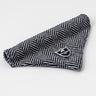 Tweed Dog Bandana - Navy Herringbone