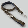 Dark Green Checked Herringbone Tweed Dog Lead