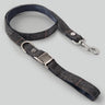 Grey Checked Herringbone Tweed Dog Lead