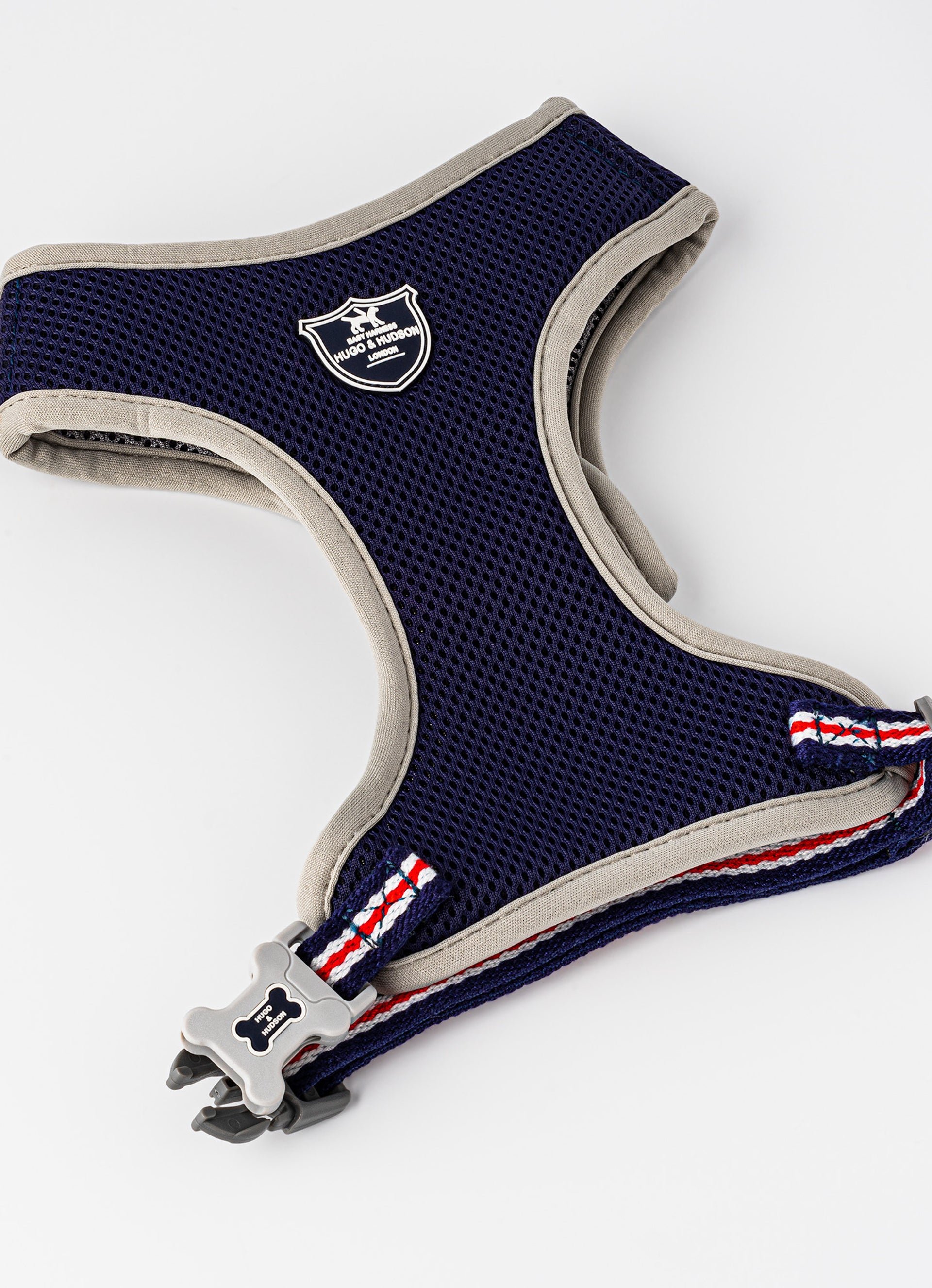 Mesh Dog Harness Navy Hugo & Hudson London