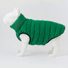 Reversible Dog Puffer Jacket - Dark Green and Grey