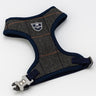 Tweed Dog Harness - Grey Checked Herringbone