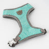 Tweed Dog Harness - Aqua Herringbone