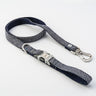 Tweed Dog Lead - Navy Herringbone