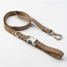 Tweed Dog Lead - Caramel Checked Herringbone