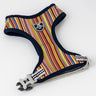 Fabric Dog Harness - Striped Multi-colour