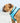 Turquoise Star Fabric Dog Collar Lifestyle