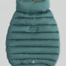 Reversible Dog Puffer Jacket - Forest Green & Gold Back