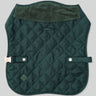 Forest Green Quilted Dog Jacket Back