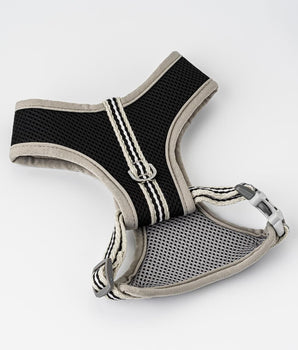 Mesh Dog Harness - Black Back Buckle