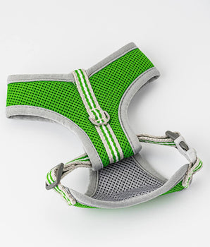 Mesh Dog Harness - Green Back Buckle