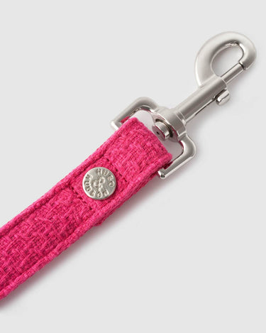 Pink Luxury Tweed Dog Lead Hook