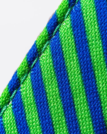 Striped Navy and Green Fabric Dog Collar Pattern