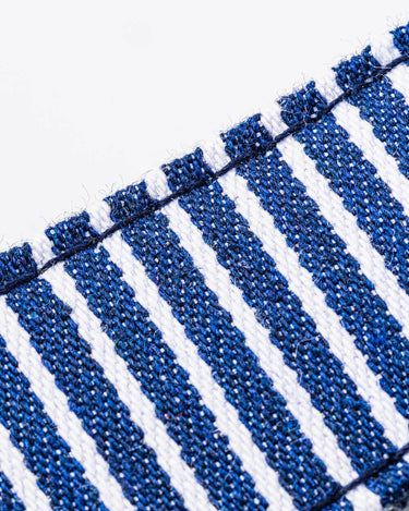 Striped Navy Fabric Dog Collar Pattern
