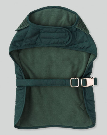 Forest Green Quilted Dog Jacket Inner