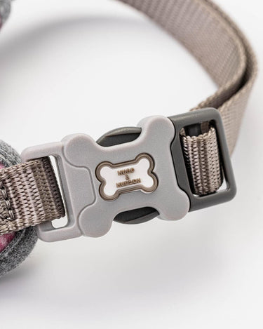 Tweed Dog Harness - Pink Herringbone Adjustable Clip