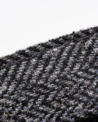 Tweed Metal Buckle Dog Collar - Grey Checked Herringbone Pattern