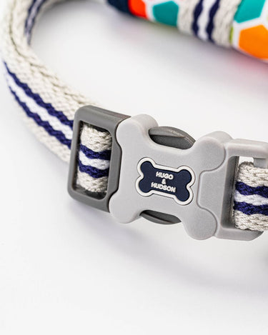 Fabric Dog Harness - Geometric Multi-colour Clip
