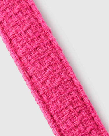 Pink Luxury Tweed Dog Collar Fabric