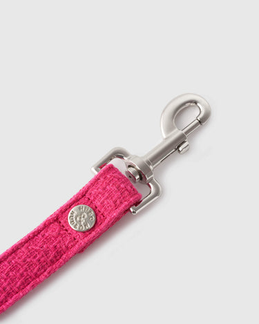 Pink Luxury Tweed Dog Lead Hook