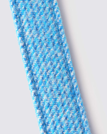 Blue Luxury Tweed Dog Collar Fabric