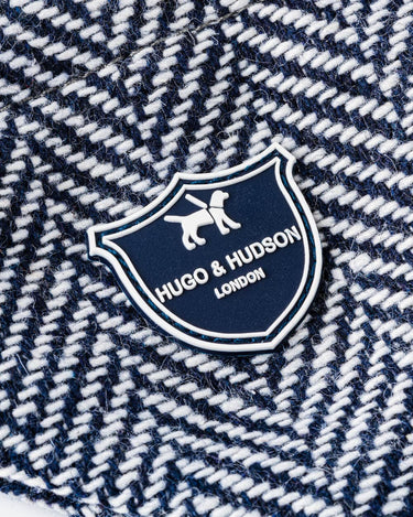 Tweed Dog Bandana - Navy Herringbone Branding