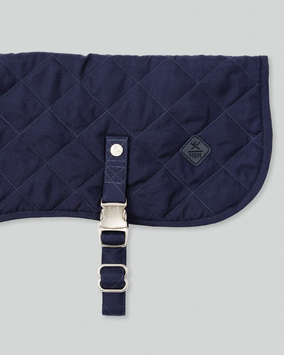 Navy Quilted Dog Jacket Hugo & Hudson London