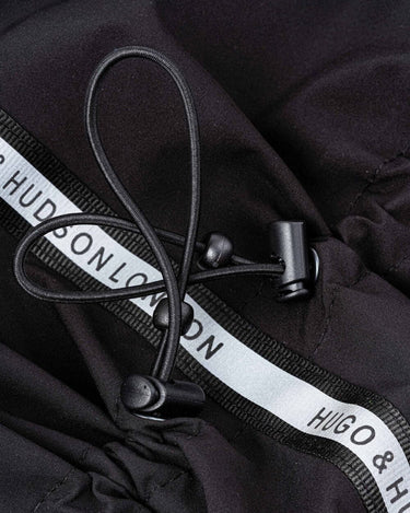 Reflective Hooded Dog Overalls - Black Toggles