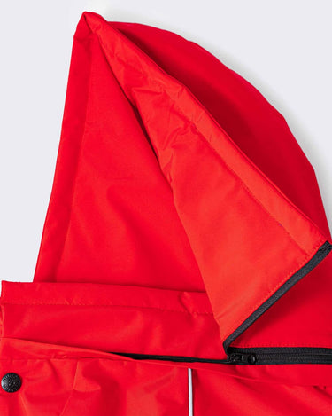 Winter Dog Snowsuit - Red Removable Hood