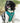 Fabric Dog Harness - Striped Navy and Green Lifestyle