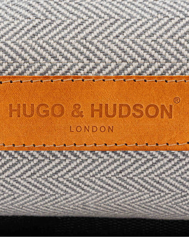 Grey Herringbone Luxury Dog Bed Stitching