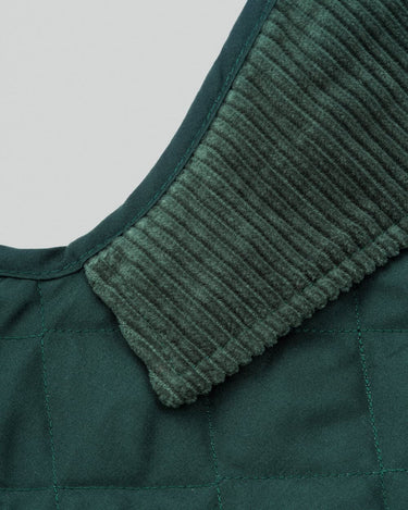 Forest Green Quilted Dog Jacket Collar