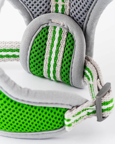 Mesh Dog Harness - Green Adjustment