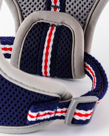 Mesh Dog Harness - Navy Adjustment