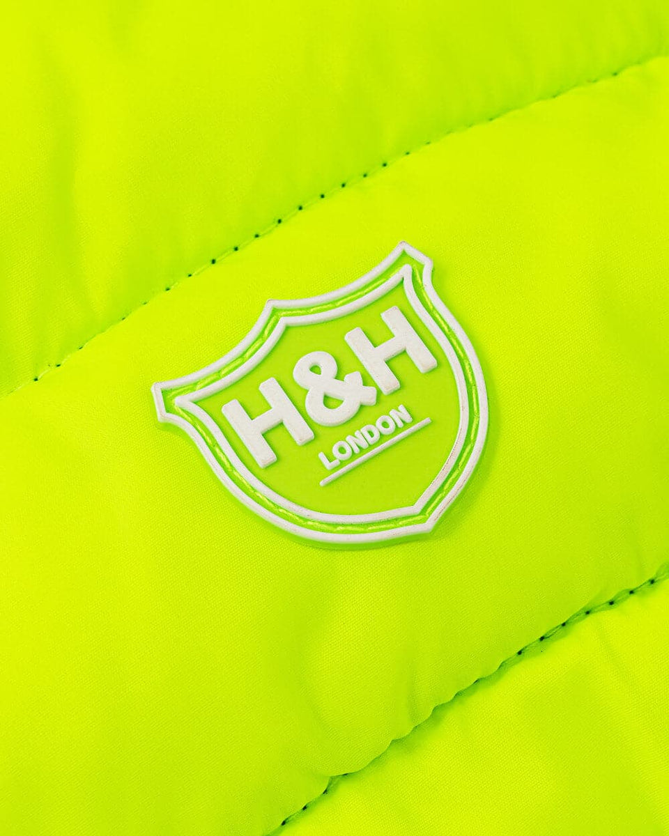 Green and Navy Dog Puffer Jacket Hugo & Hudson London