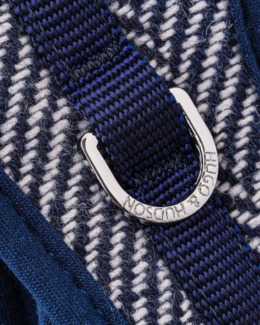 Tweed Dog Harness - Navy Herringbone D Ring