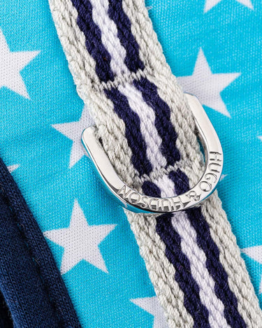 Fabric Dog Harness - Turquoise Star D Ring