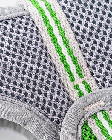 Mesh Dog Harness - Green Stitching
