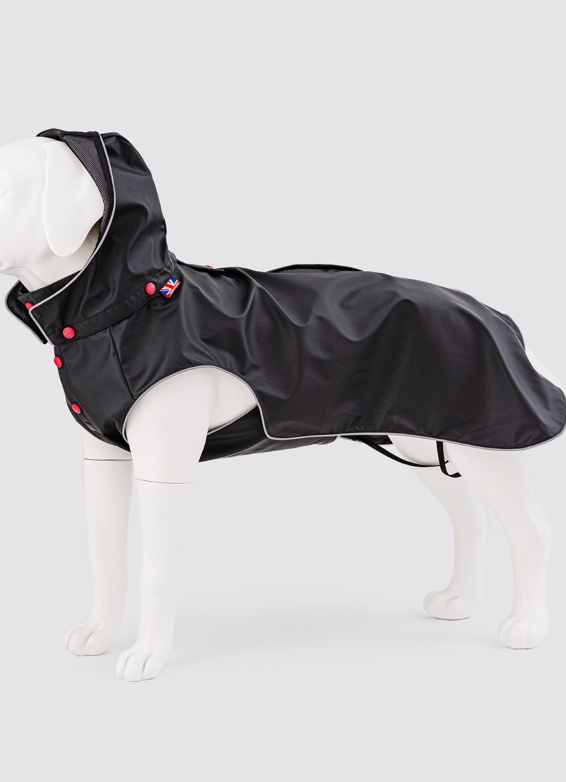 Allweather Dog Raincoat Black Hugo & Hudson London