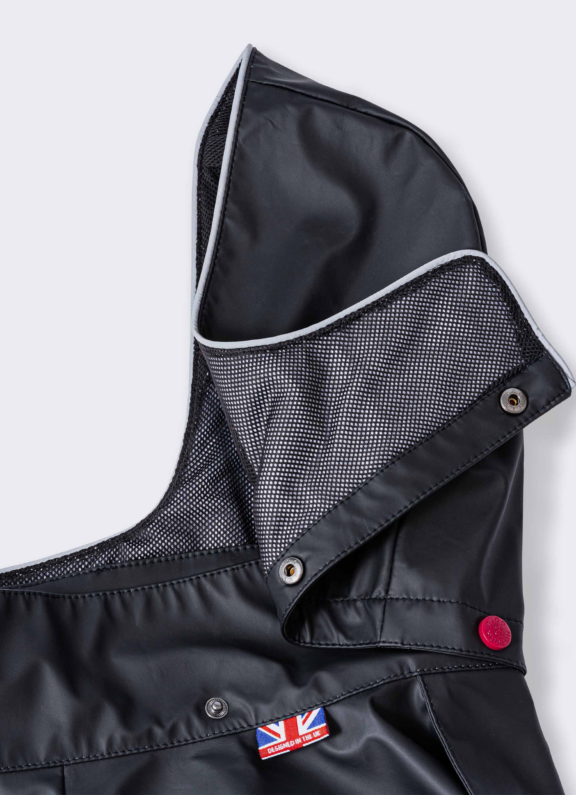 Allweather Dog Raincoat Black Hugo & Hudson London