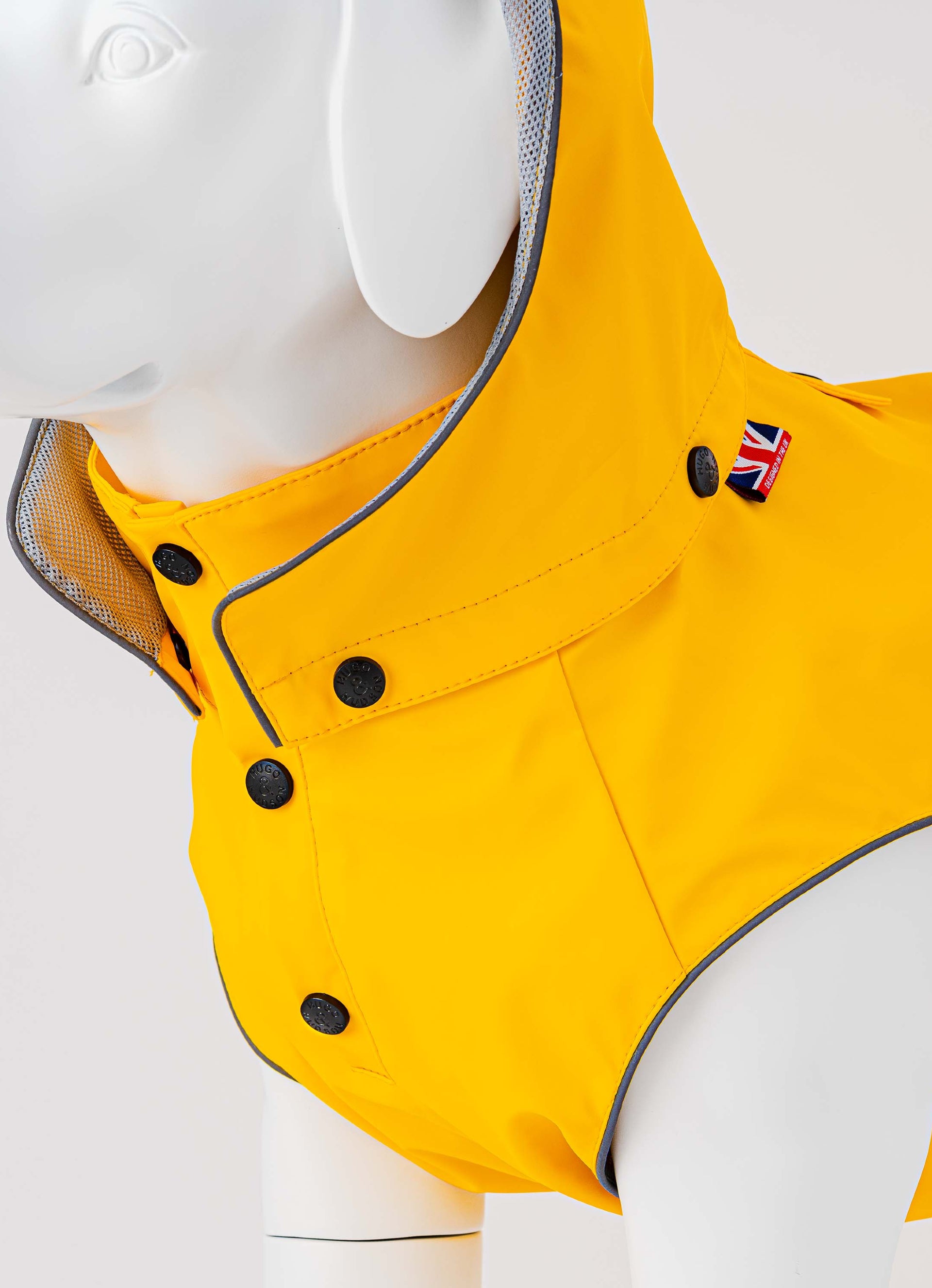 Allweather Dog Raincoat Yellow Hugo & Hudson London