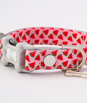 Fabric Dog Collar - Pink Watermelon
