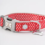 Fabric Dog Collar - Red Star