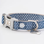 Fabric Dog Collar - Navy Star
