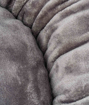 Round Donut Dog Bed - Dark Grey